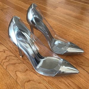 Gianvito Rossi Silver Plexi Heels